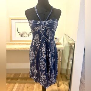 🌟 American Eagle Navy & White Sundress